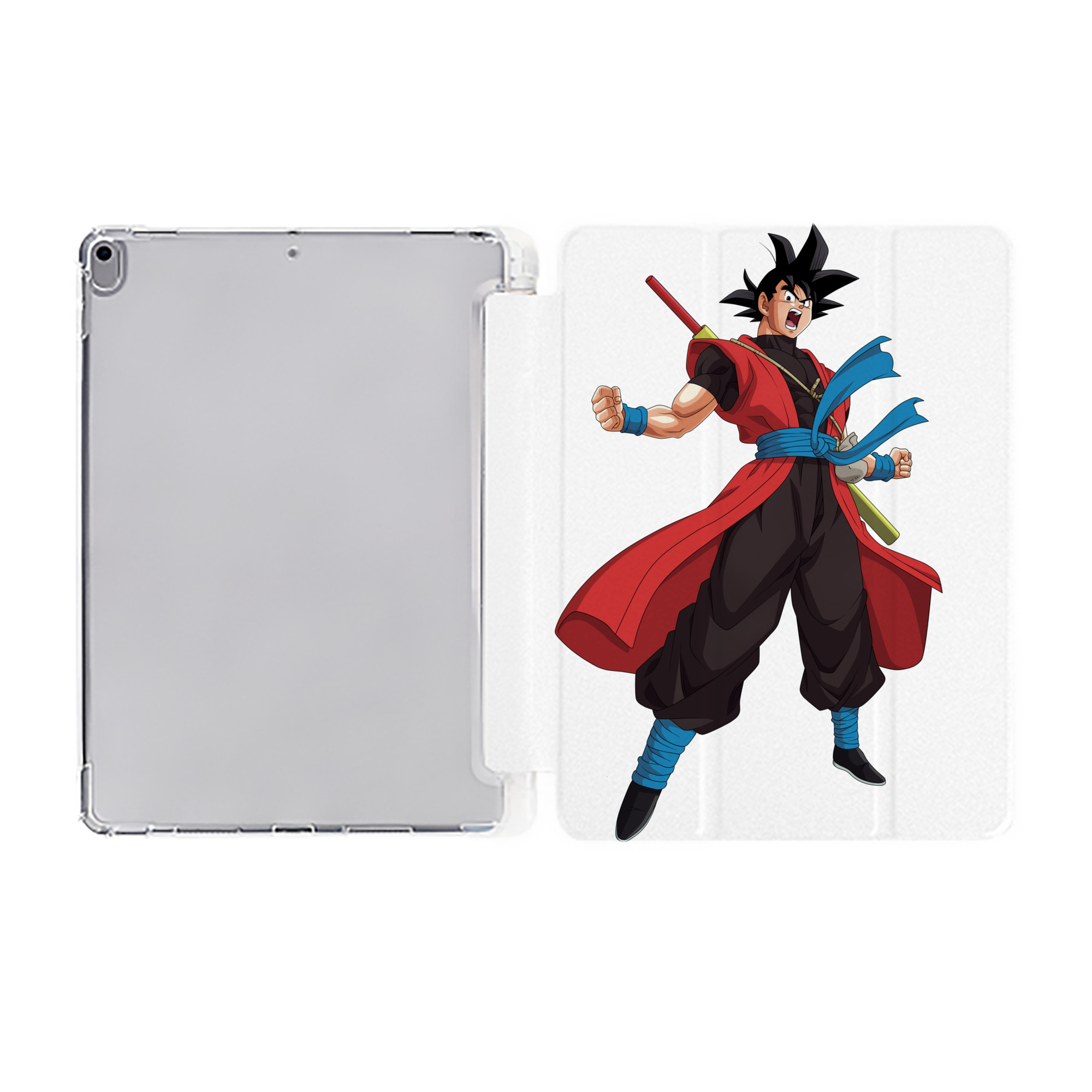 （画像用） ドラゴンボール 孫悟空（そん ごくう）Son Goku カカロット DRAGON BALL Kakarotto IPad ケース ペン収納付き 三つ折りスタンド PUレザー×シリコン 対応機種9.5/10.5/10.9インチ